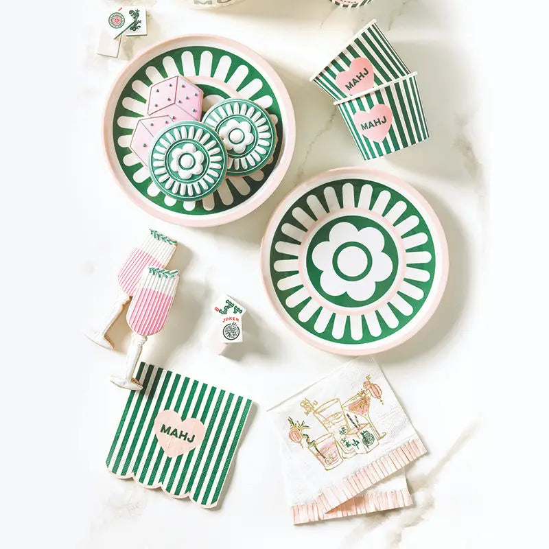 Appetizer Melamine Plates - Mahjong - Set of 4