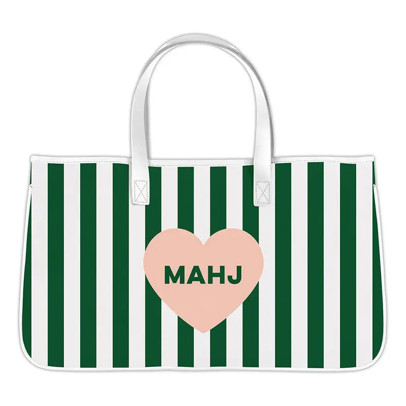 Mahjong Canvas Tote - Mahj Heart