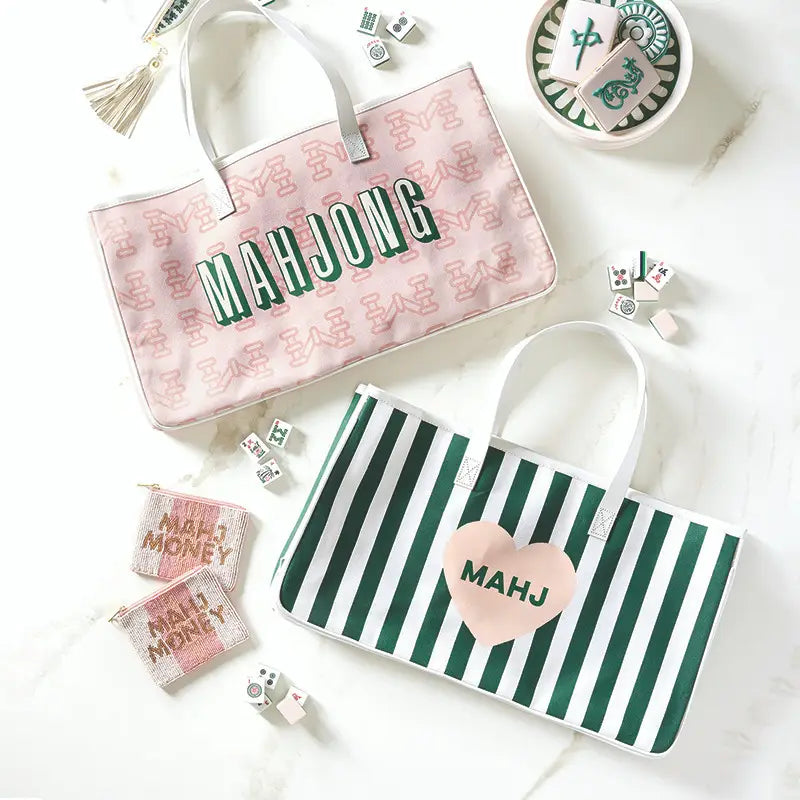 Mahjong Canvas Tote - Mahj Heart