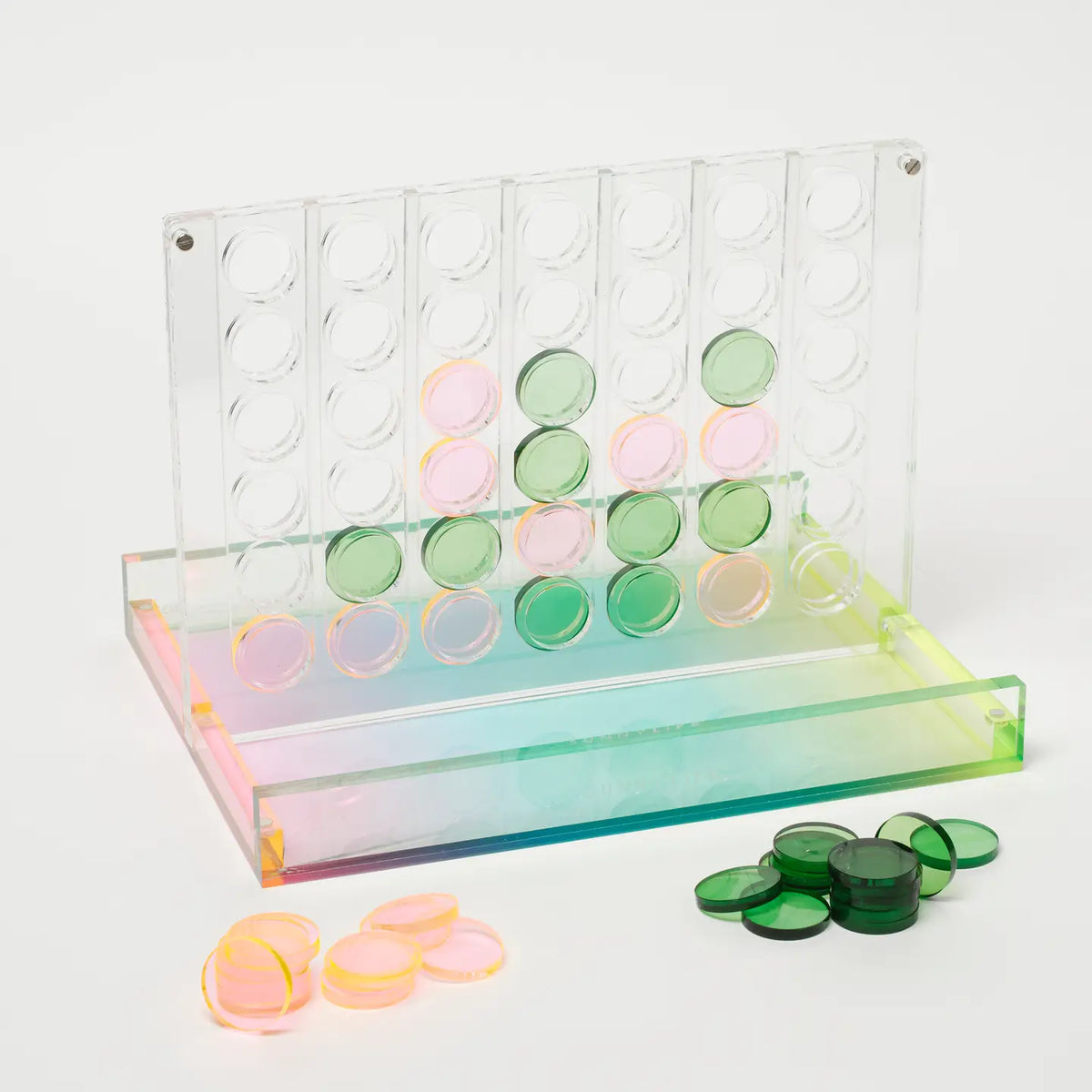 Ombre Lucite 4 in A Row Sherbert