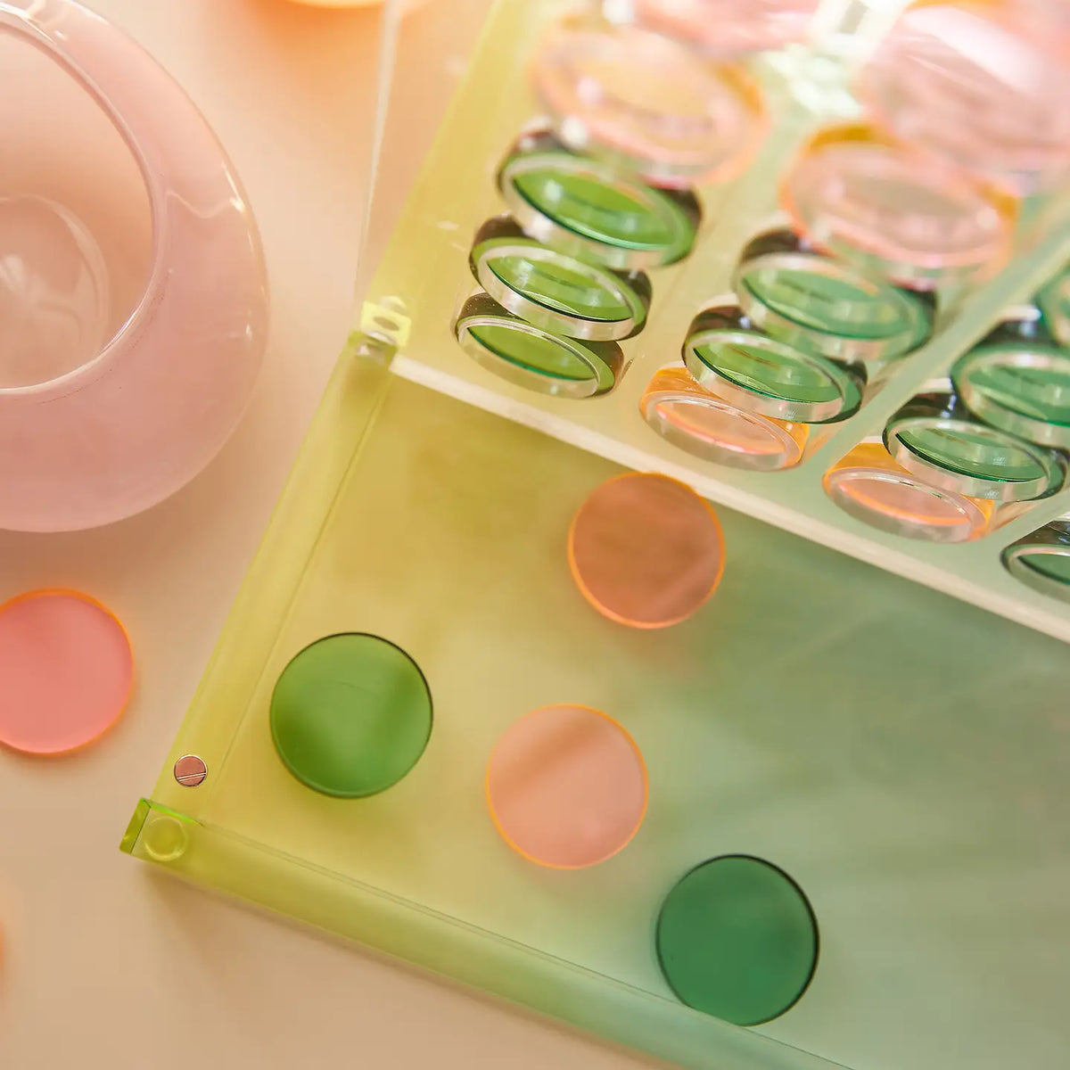 Ombre Lucite 4 in A Row Sherbert