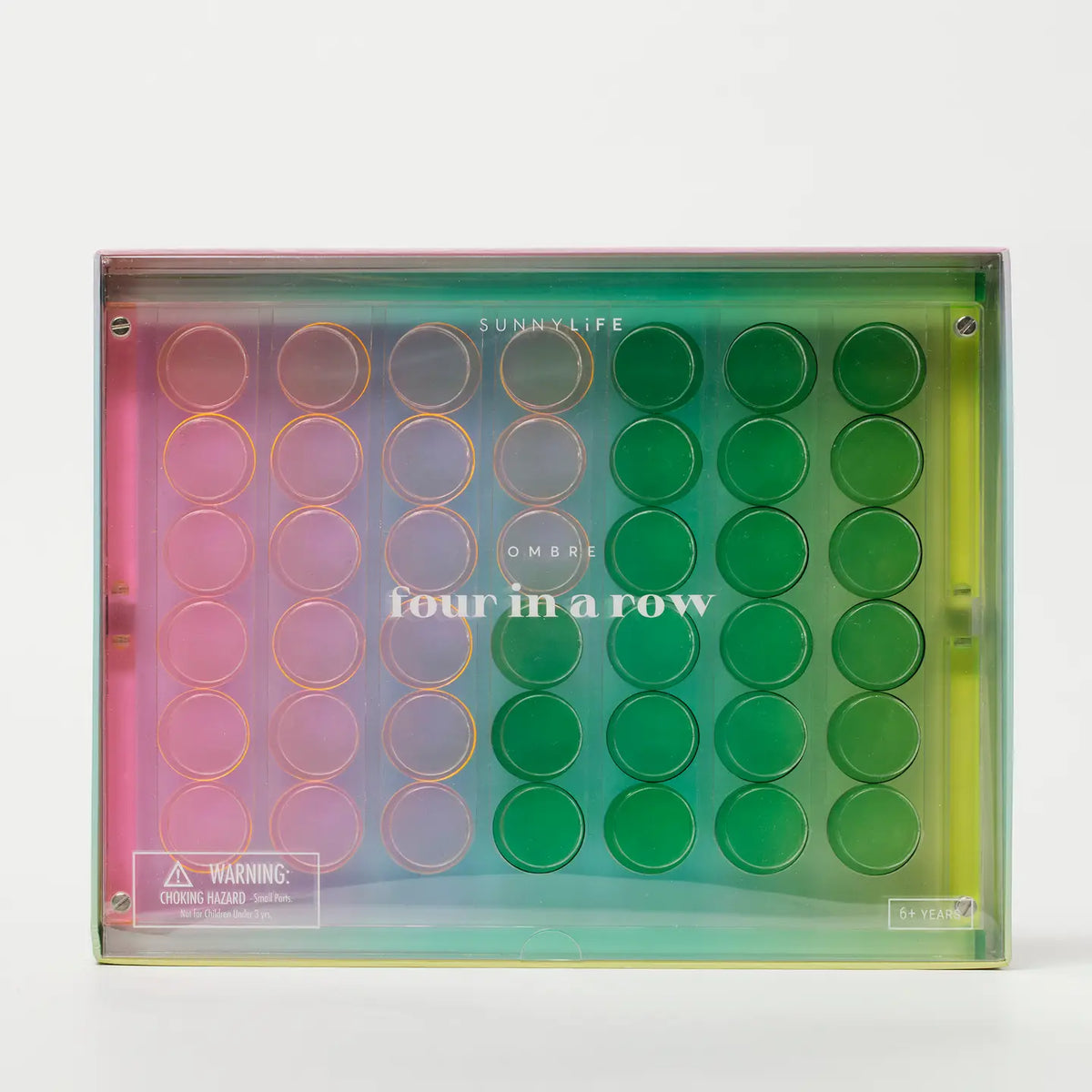 Ombre Lucite 4 in A Row Sherbert