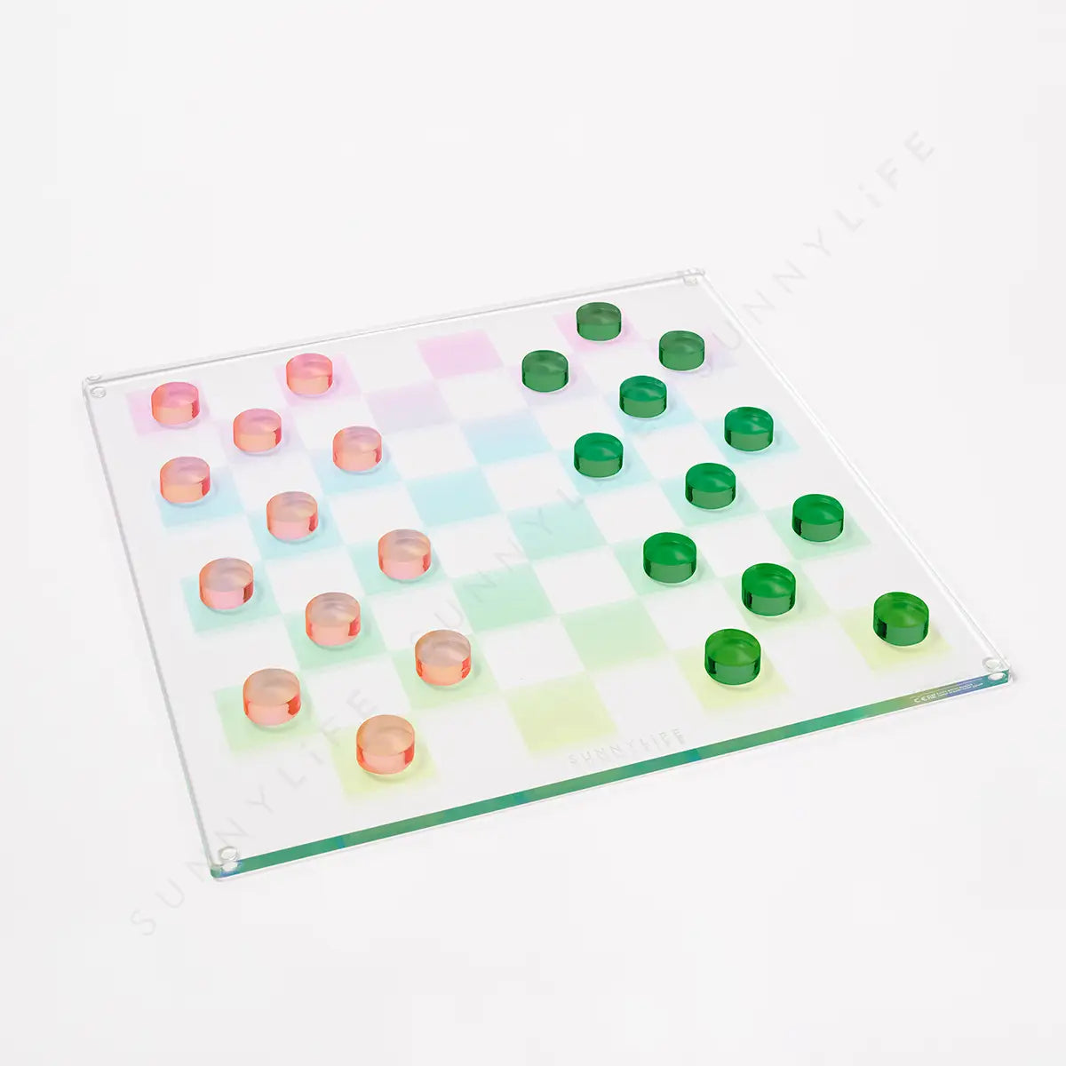 Ombre Lucite Chess & Checkers Sherbert