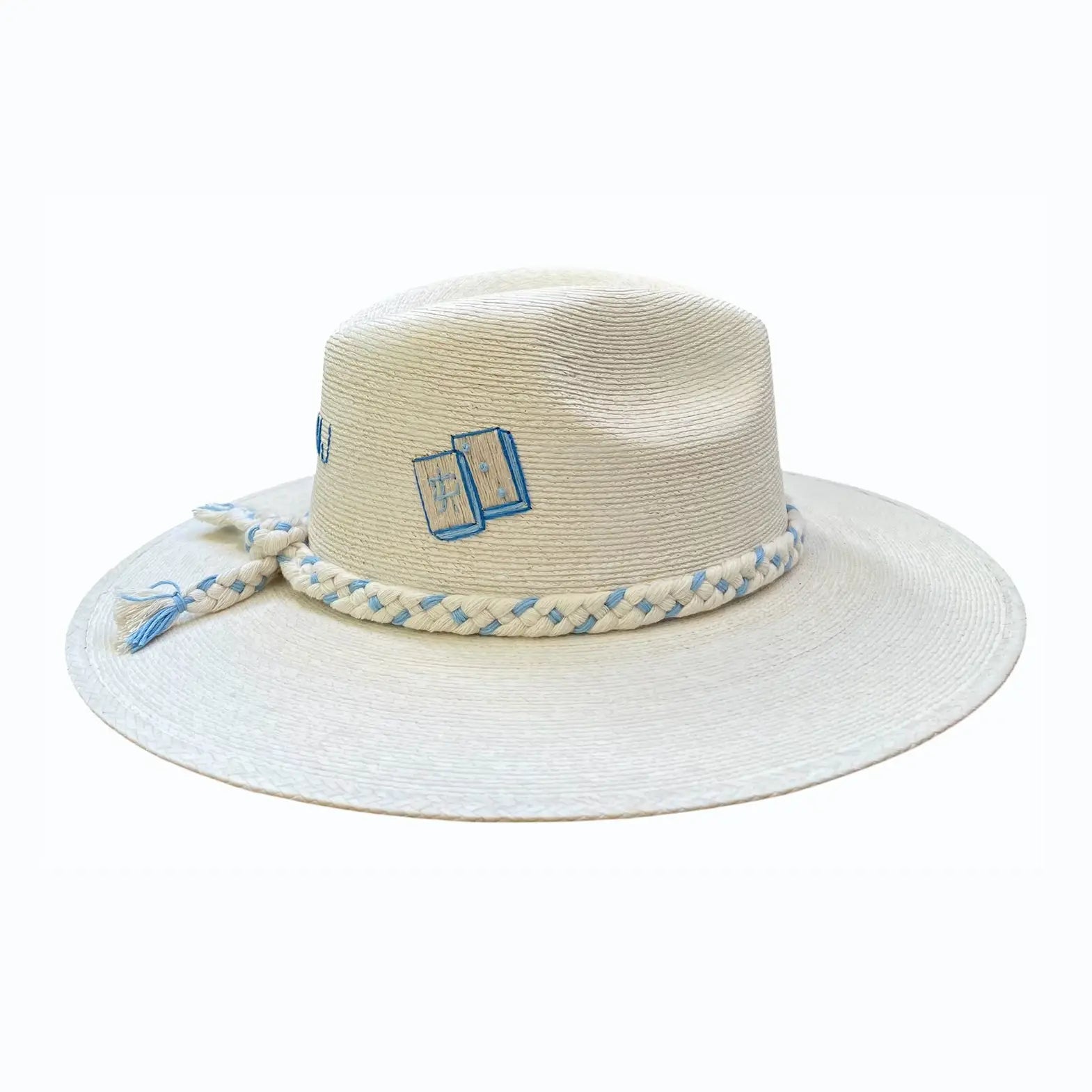Mahj Blue Palm Hat