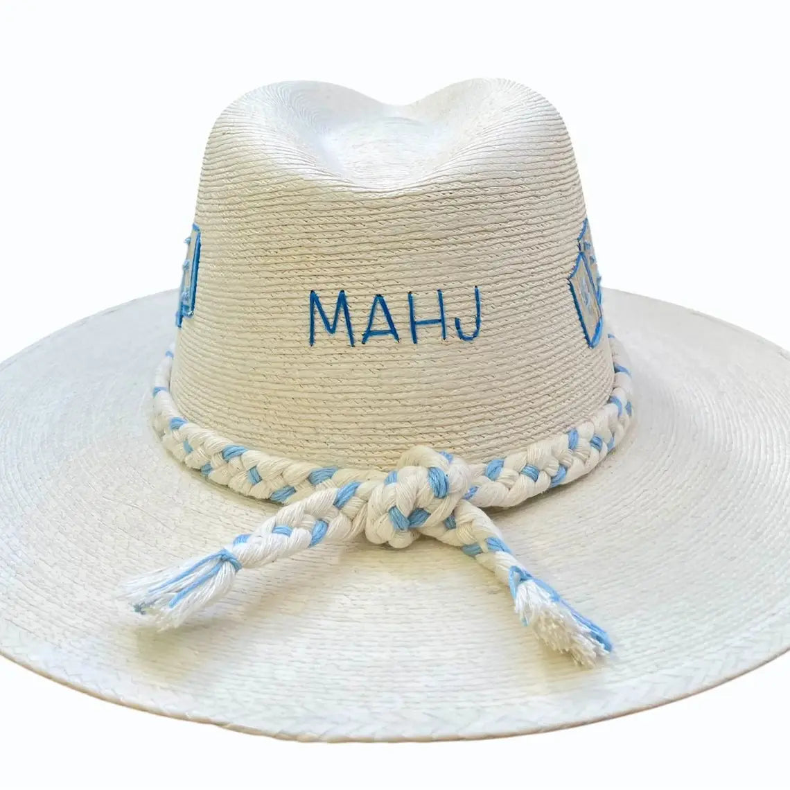 Mahj Blue Palm Hat