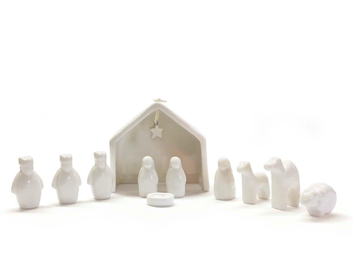 Precious Keepsake 11 Pc Miniature Nativity Scene Set in Gift Box
