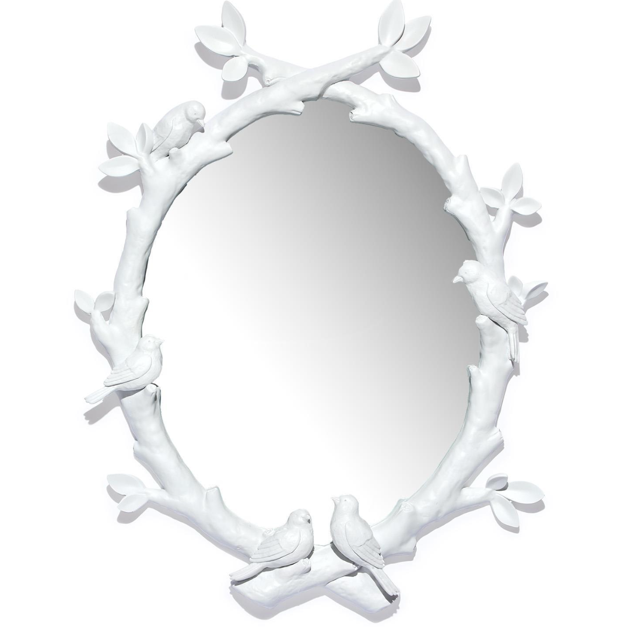 Love Birds Tree Branch Wall Mirror