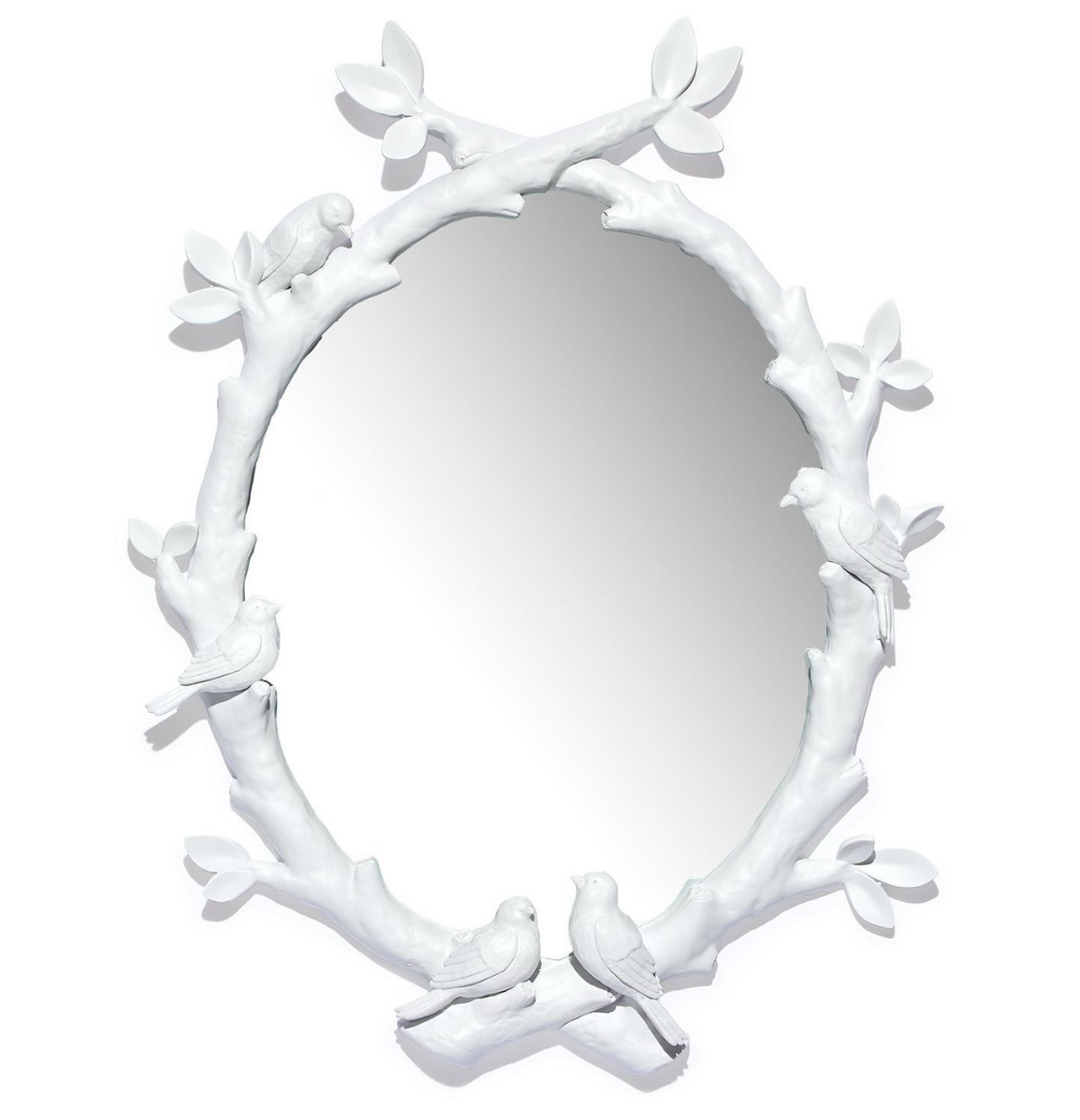 Love Birds Tree Branch Wall Mirror