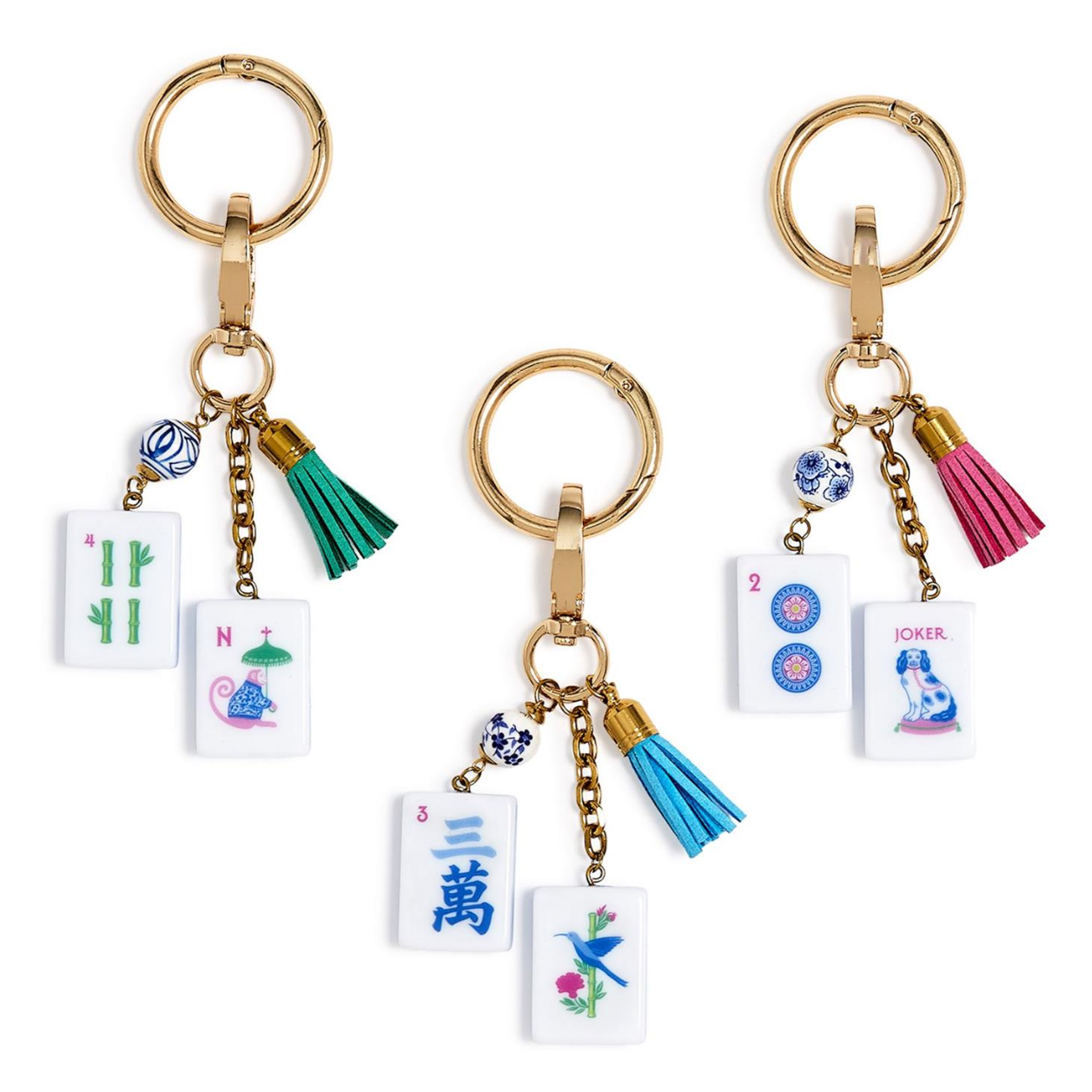 Pagoda Party Mahjong Bag Charms