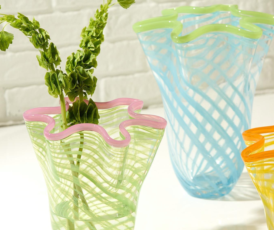 Rialto, Set of 2 Swirl Flare Vase