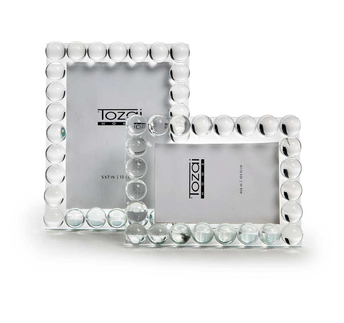 Bubbles Set of 2 Crystal Glass Photo Frame in Gift Box