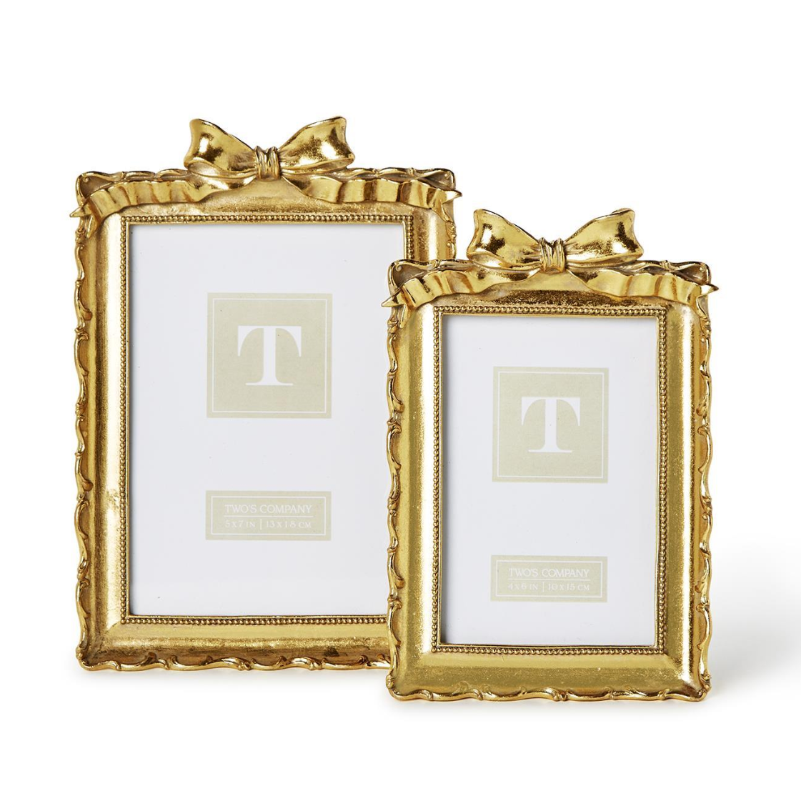 Vintage Gold Frame with Accent Bow - 4" x 6"