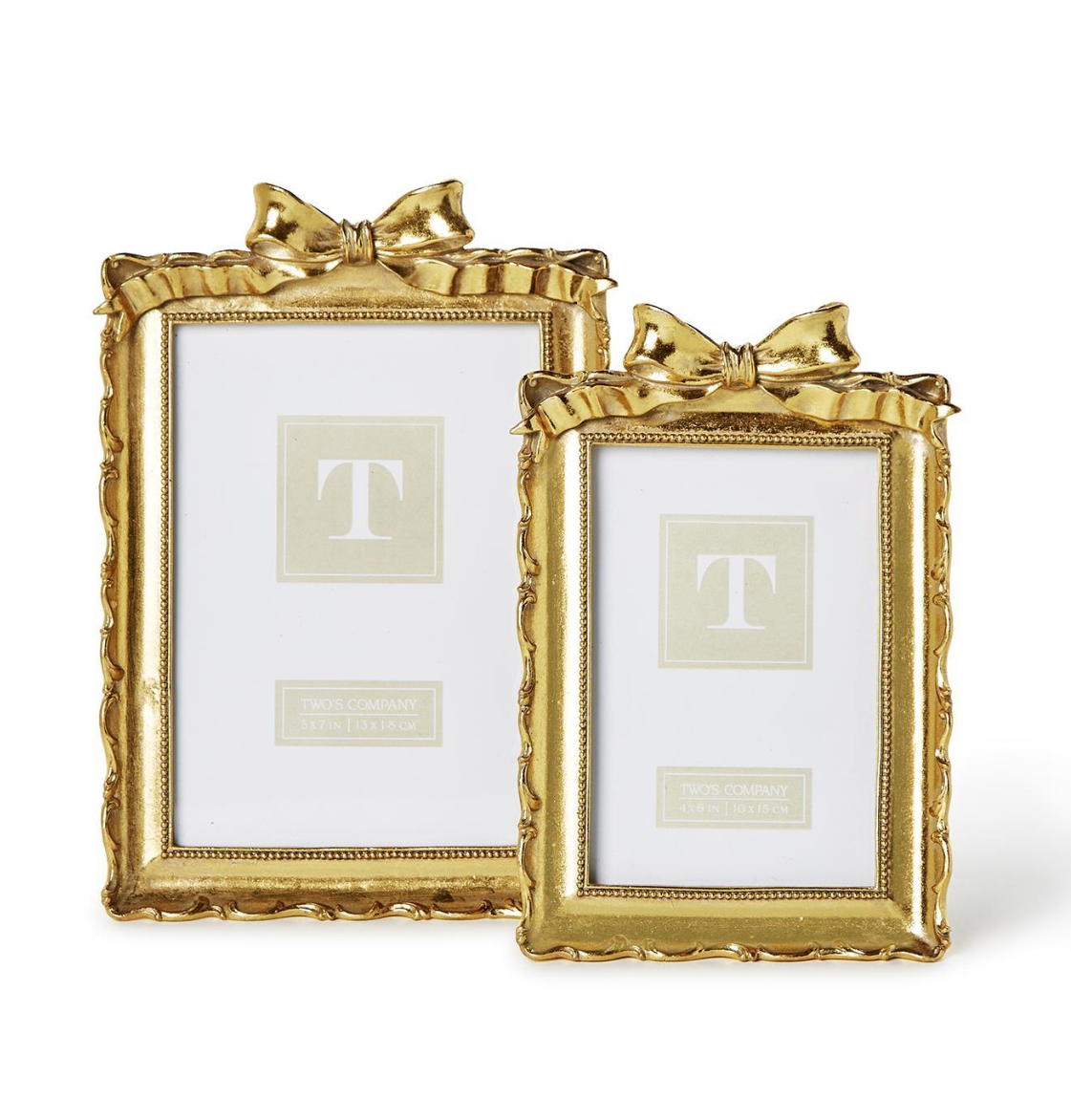 Vintage Gold Frame with Accent Bow - 4" x 6"