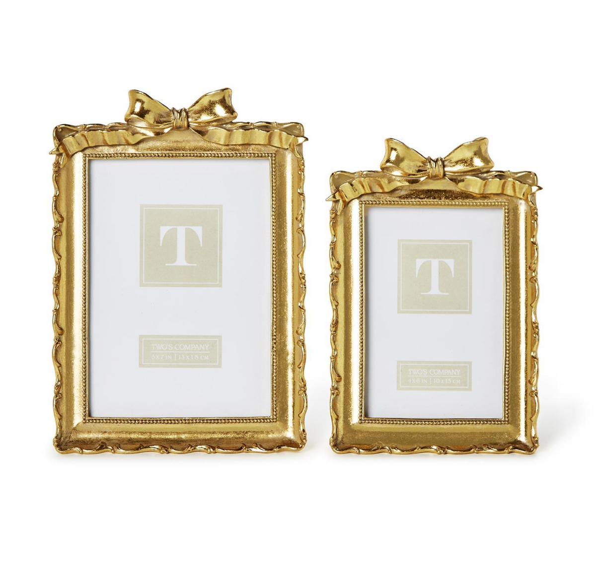 Vintage Gold Frame with Accent Bow - 4" x 6"