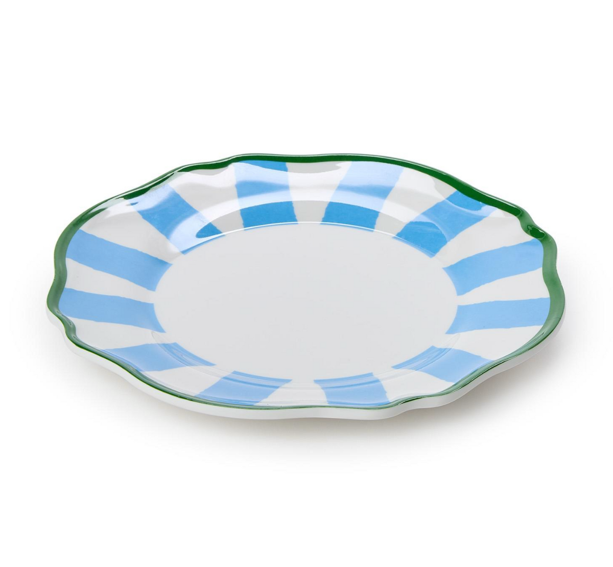 Set of 4 French Blue Striped Salad / Dessert Plates