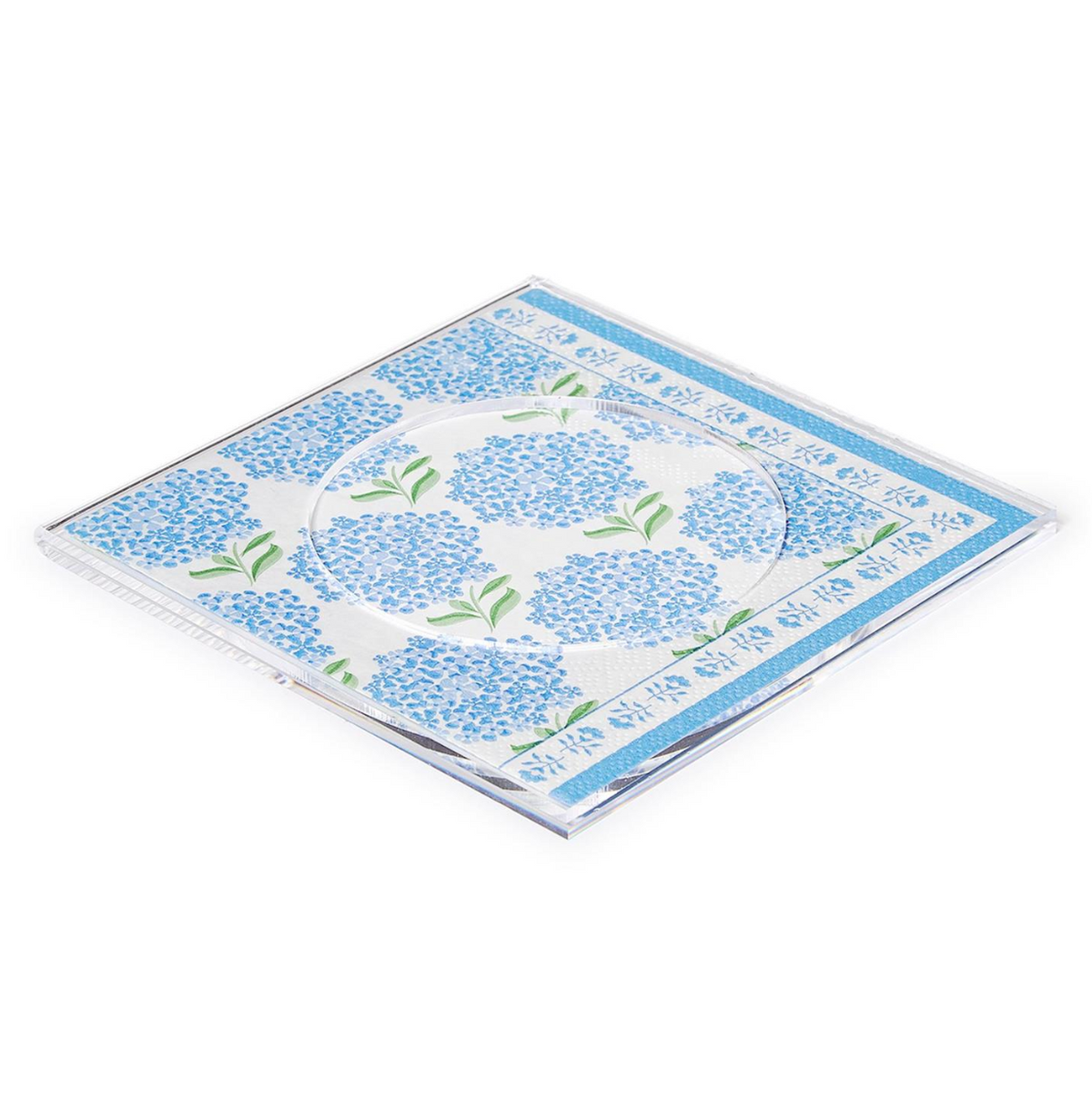 Set of 4 Clear Cocktail Coasters in Gift Box