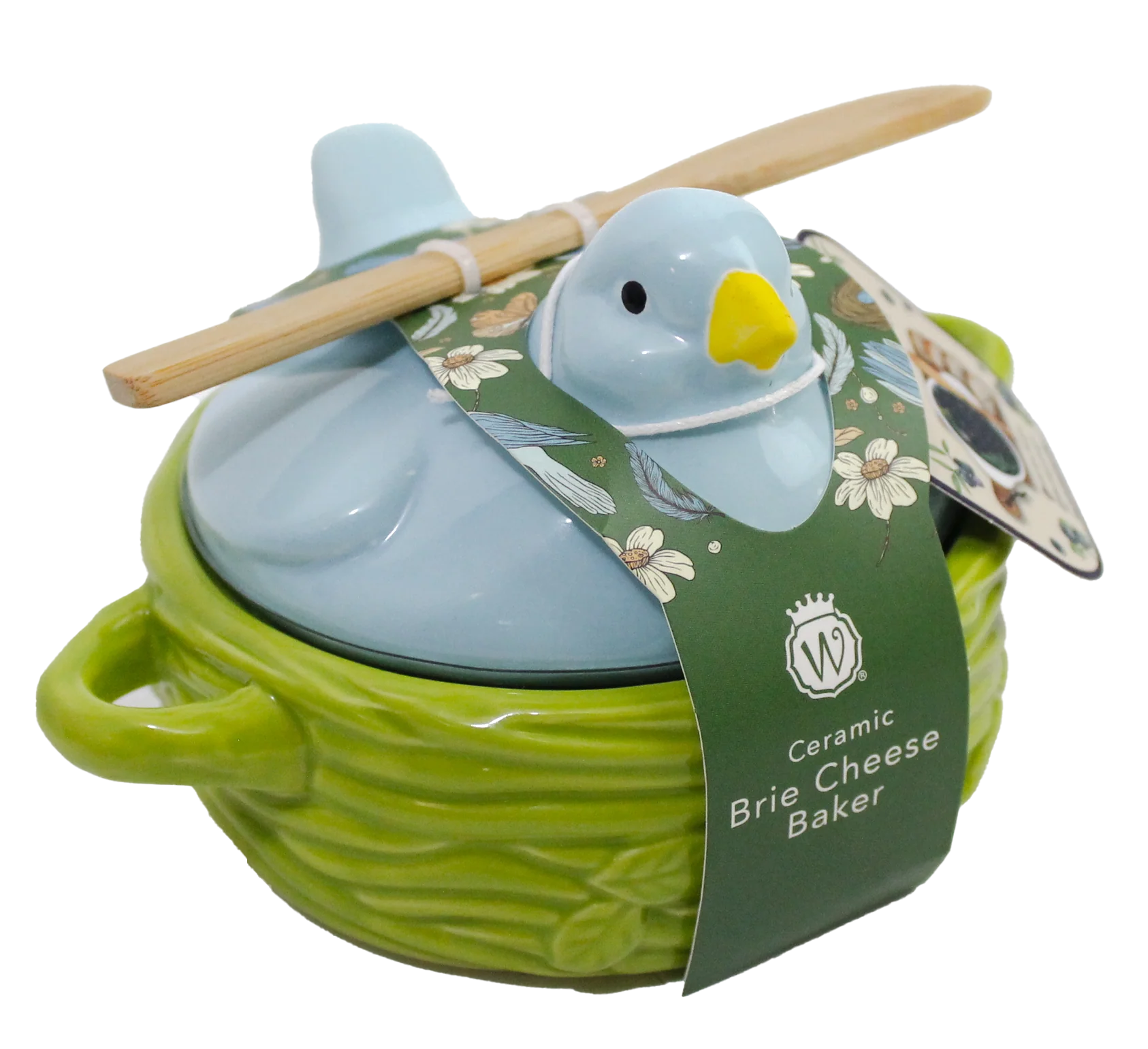 Figural Blue Bird Brie Baker