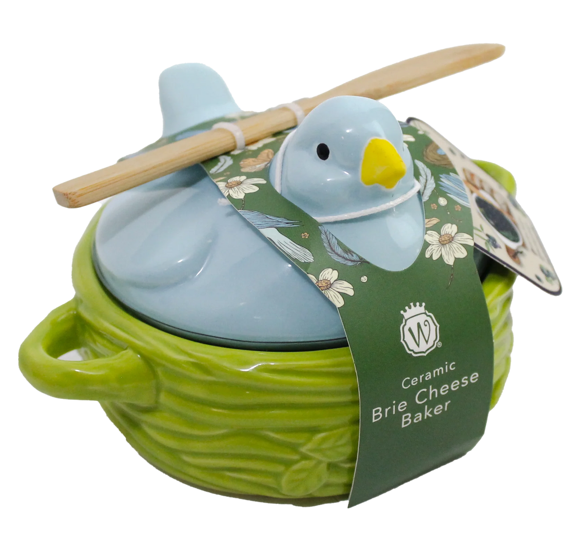Figural Blue Bird Brie Baker