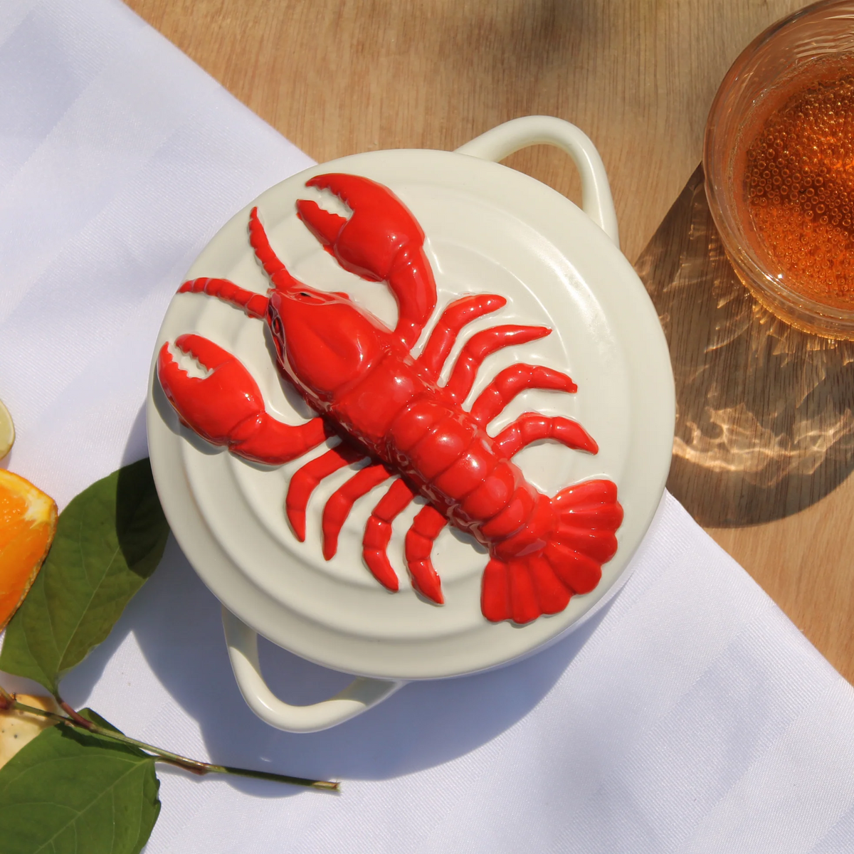 Figural Lobster Brie Baker