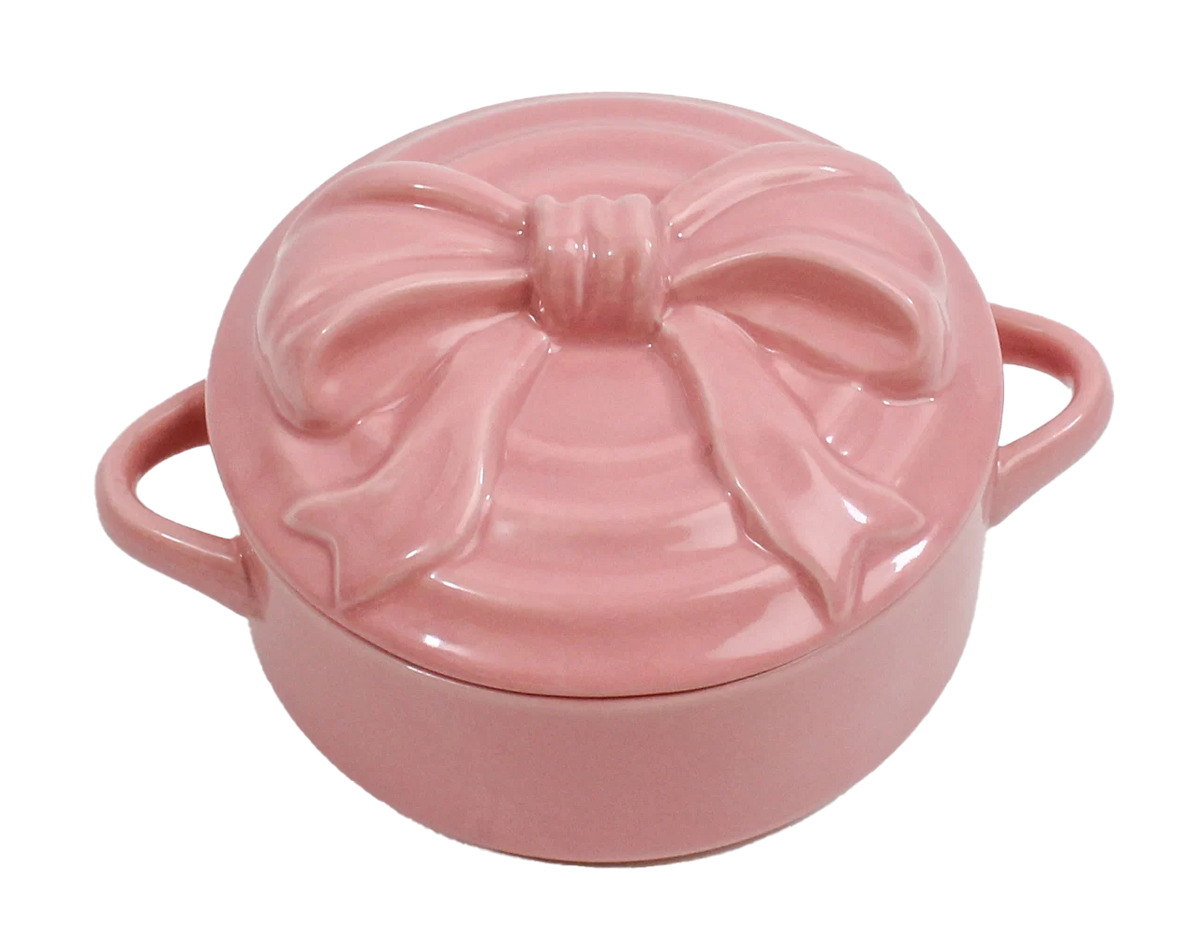 Figural Pink Bow Brie Baker